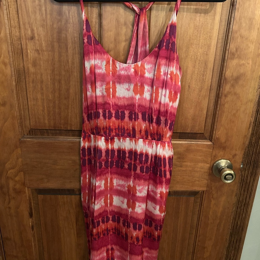 Banana Republic Red and Orange Mini Dress